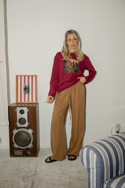 Лонгслив Бэсти марсала