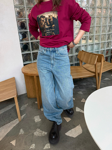 Лонгслив Бэсти марсала