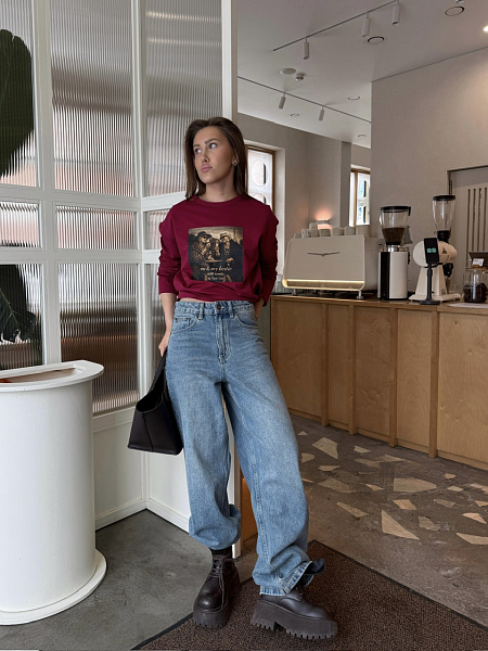 Лонгслив Бэсти марсала