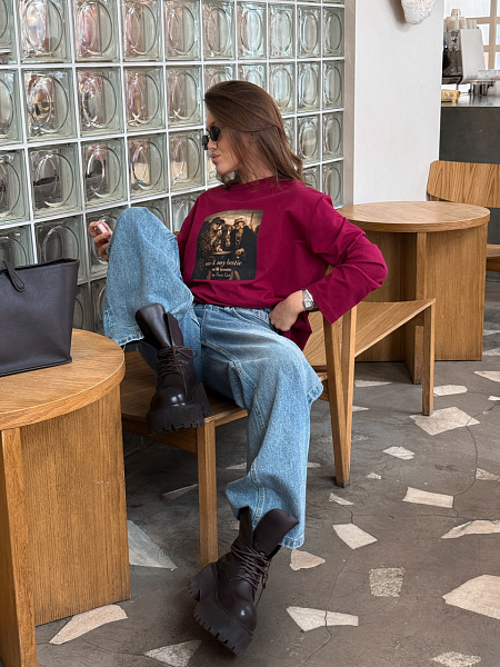 Лонгслив Бэсти марсала