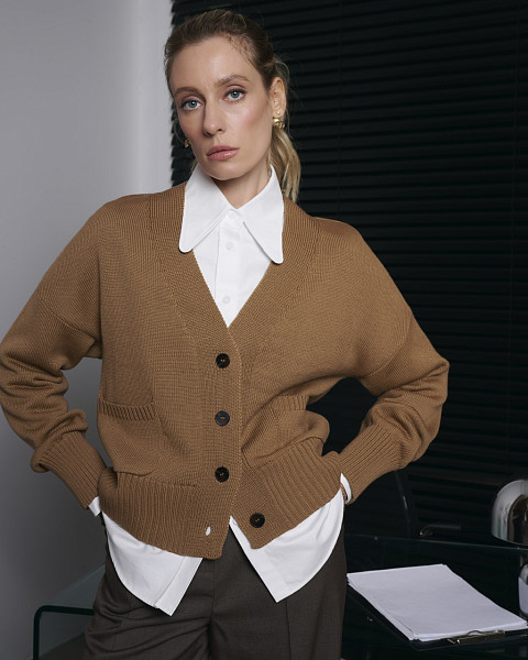 Кардиган Джеф карамельный