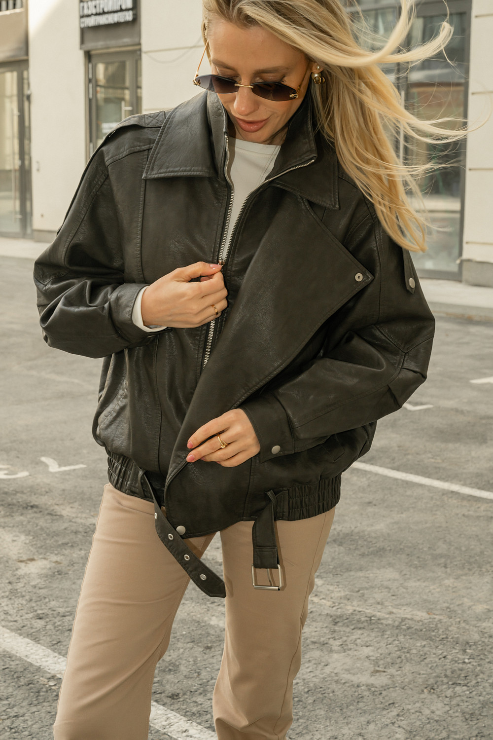 Куртка из экокожи Джекс темный шоколад