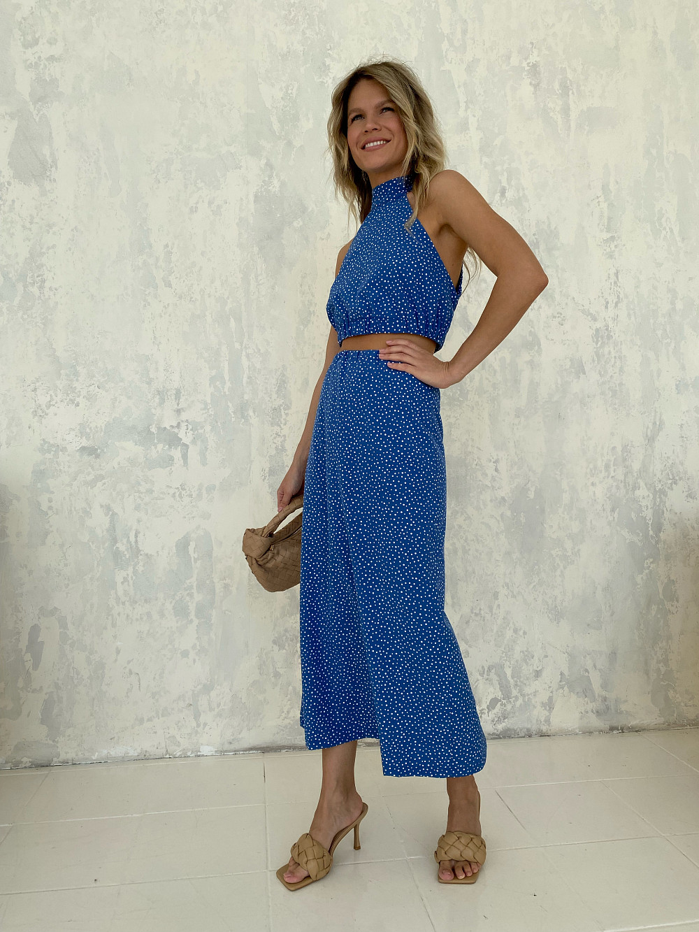 Комплект Трикси синий в горошек