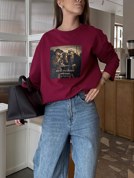 Лонгслив Бэсти марсала