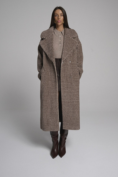 Пальто Маура мокко ёлочка