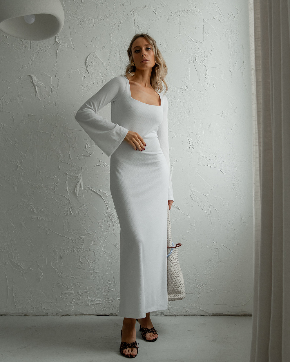 платье Кайли макси белый 