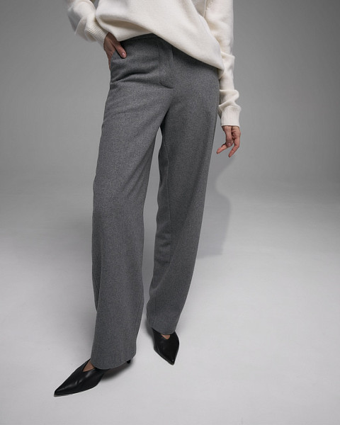 Брюки Калисто серый меланж