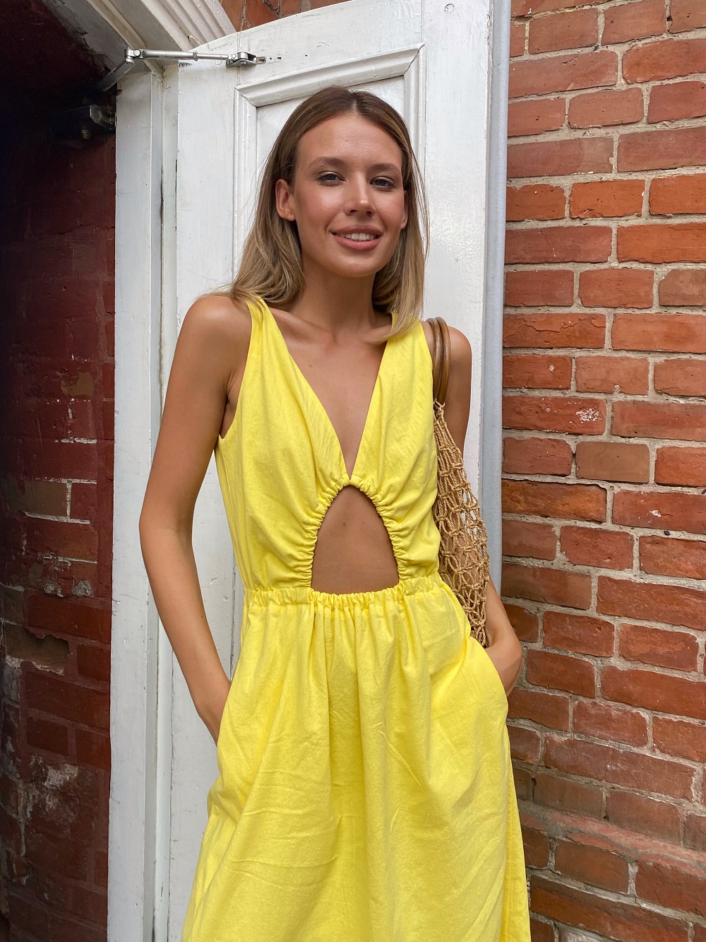 Платье Джемма лимонный
