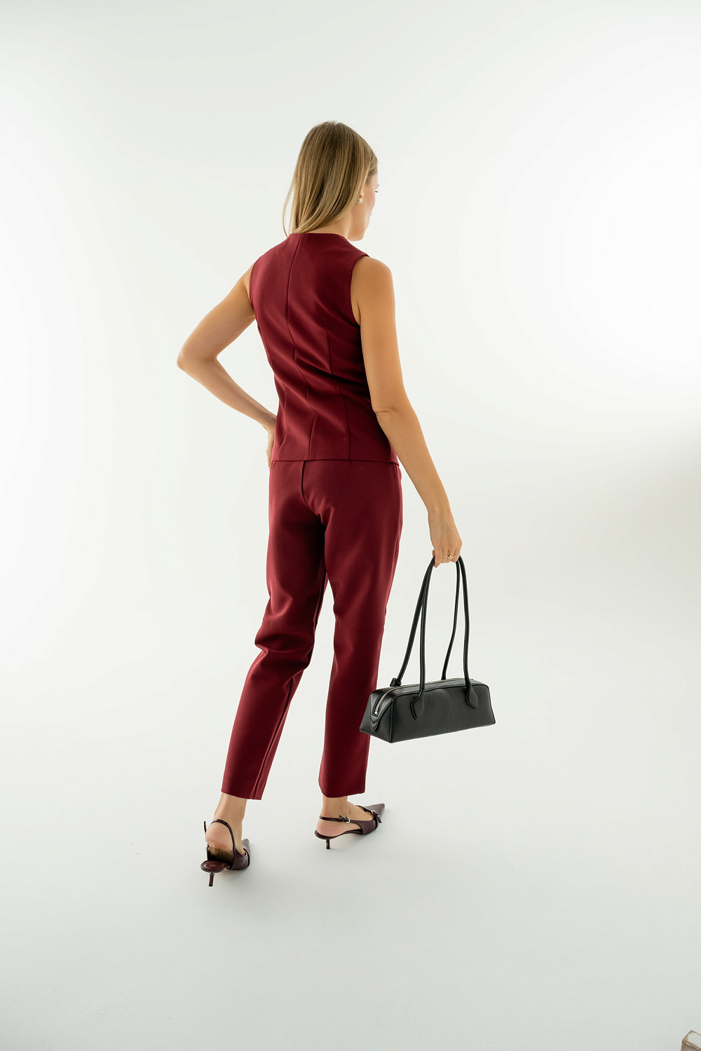 Брюки Дэн бургунди