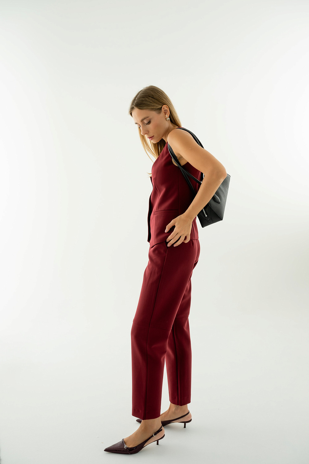 Брюки Дэн бургунди