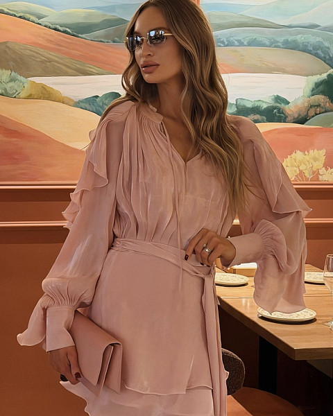 Блуза Джулия пудра