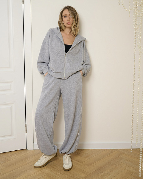 Костюм Ашер серый меланж