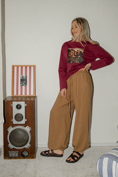 Лонгслив Бэсти марсала