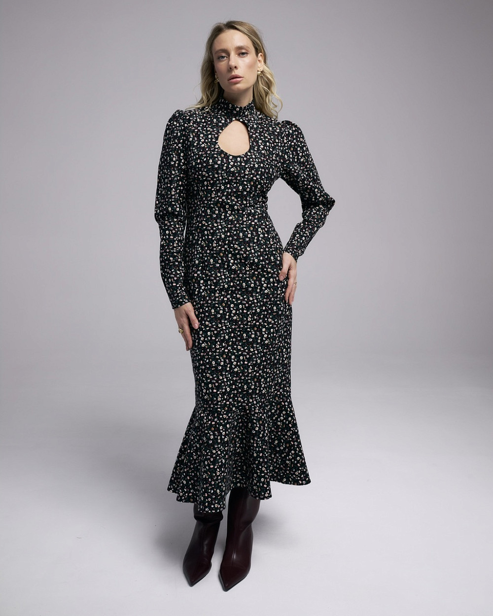 Платье Дейзи черный принт