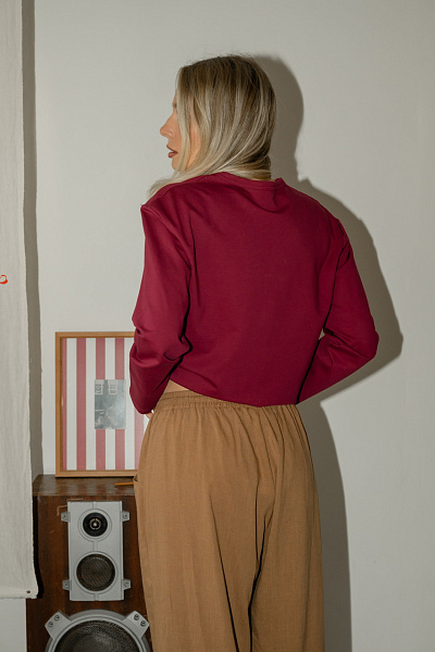 Лонгслив Бэсти марсала