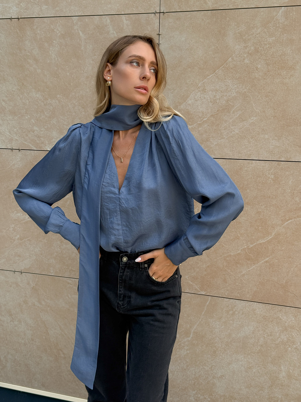Блуза Пэм синий