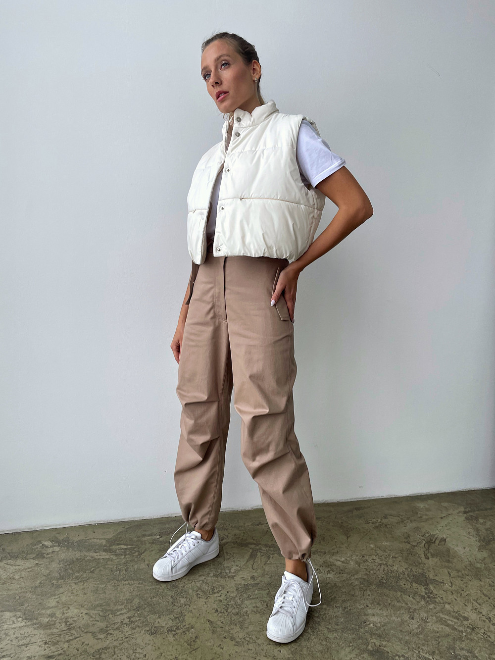 Жилет Мигель мини молочный