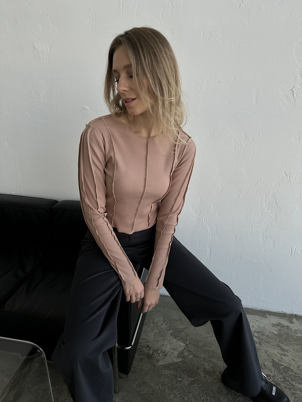 Лонгслив Пэнни бежевый