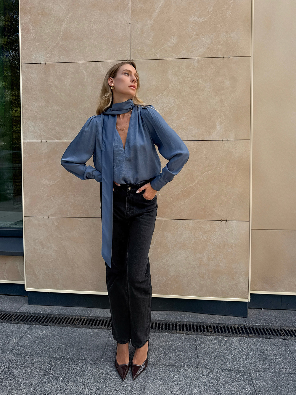 Блуза Пэм синий